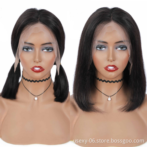 Cheap Price Short Bob Human Hair Wig,Short Cheap Wholesale Lace Front Wig,Mink Brazilian Hair Wig